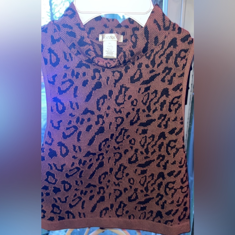 cheetah print cropped sleeveless tank